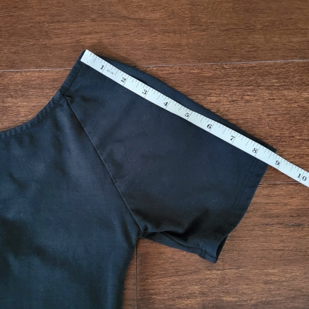 Cotton On Women's Size S Black Short Sleeve Criss Cross Back Snap-Up Bodysuit - Picture 7 of 7